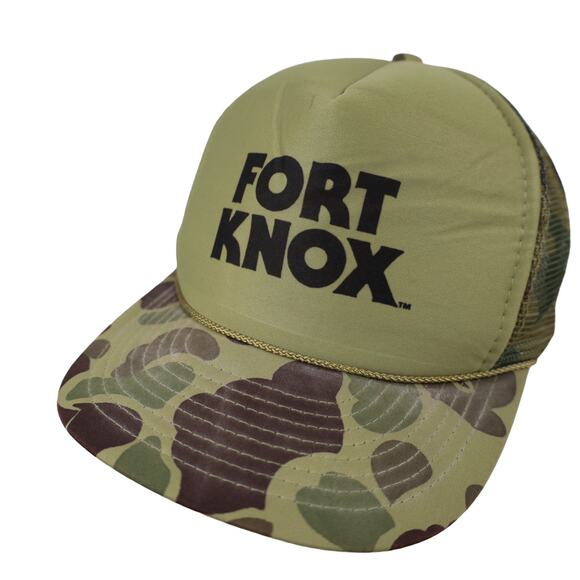 Vintage Fort Knox Safes Camo Trucker Hat - Picture 1 of 6